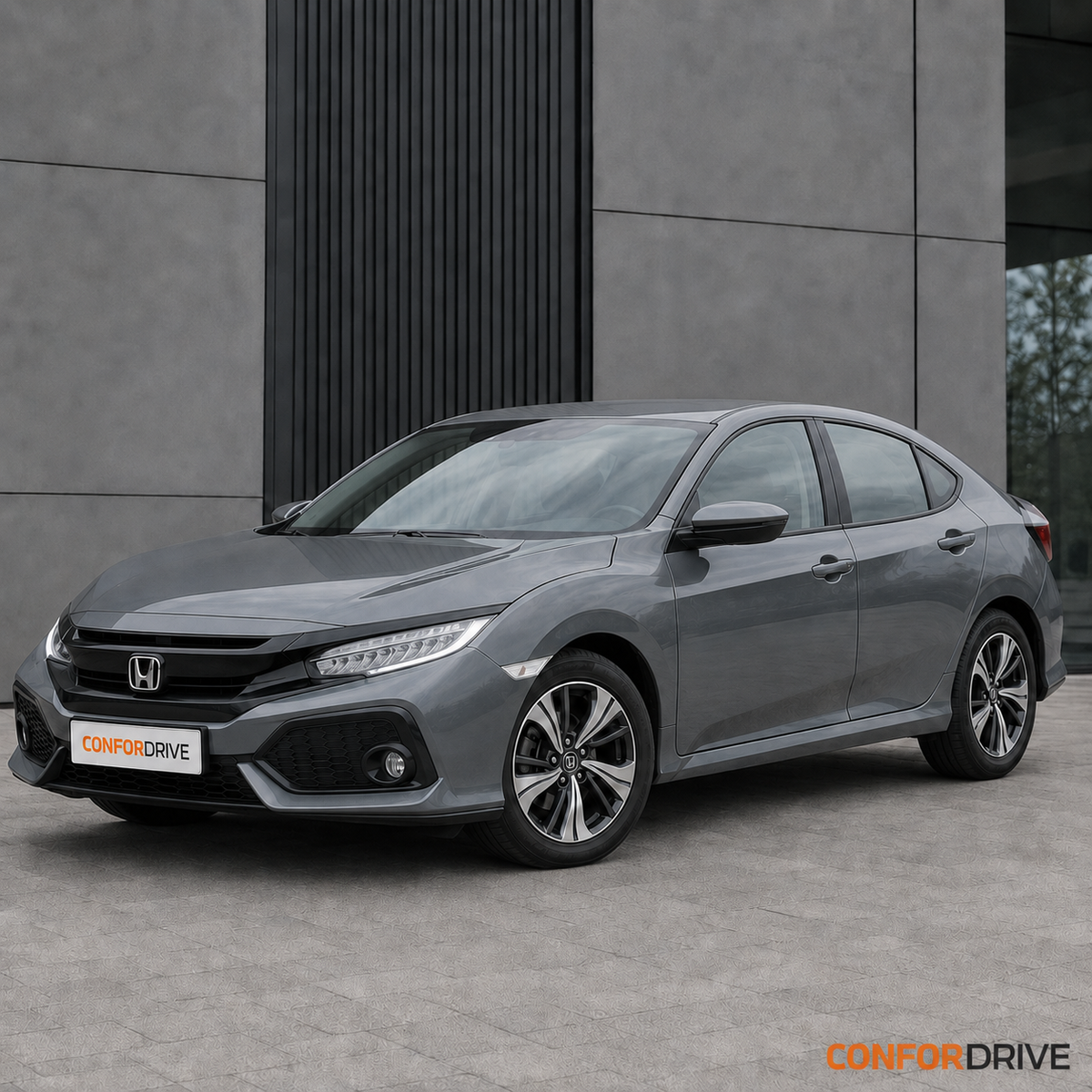 Honda Civic Fastback 2017-2021 com chuventos dianteiros CONFORDRIVE