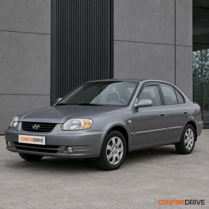 Hyundai Accent MC 2006-2010 4 portas com chuventos CONFORDRIVE