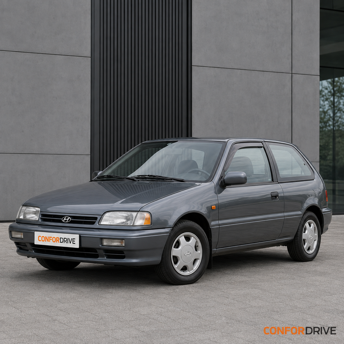 Hyundai Pony X2 1990-1995 3 portas com chuventos CONFORDRIVE