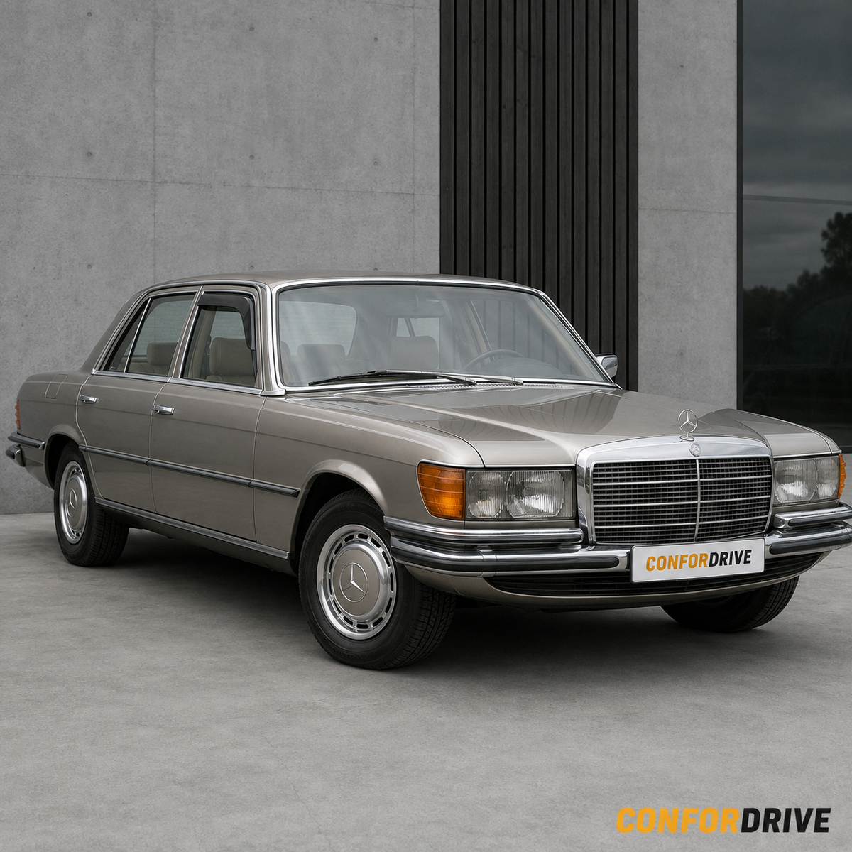 Mercedes 280SE W116 1972-1980 com chuventos dianteiros CONFORDRIVE