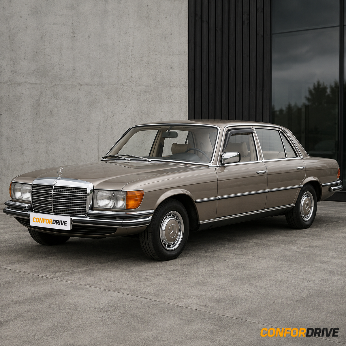 Mercedes Classe S W116 1972-1980 com chuventos dianteiros CONFORDRIVE