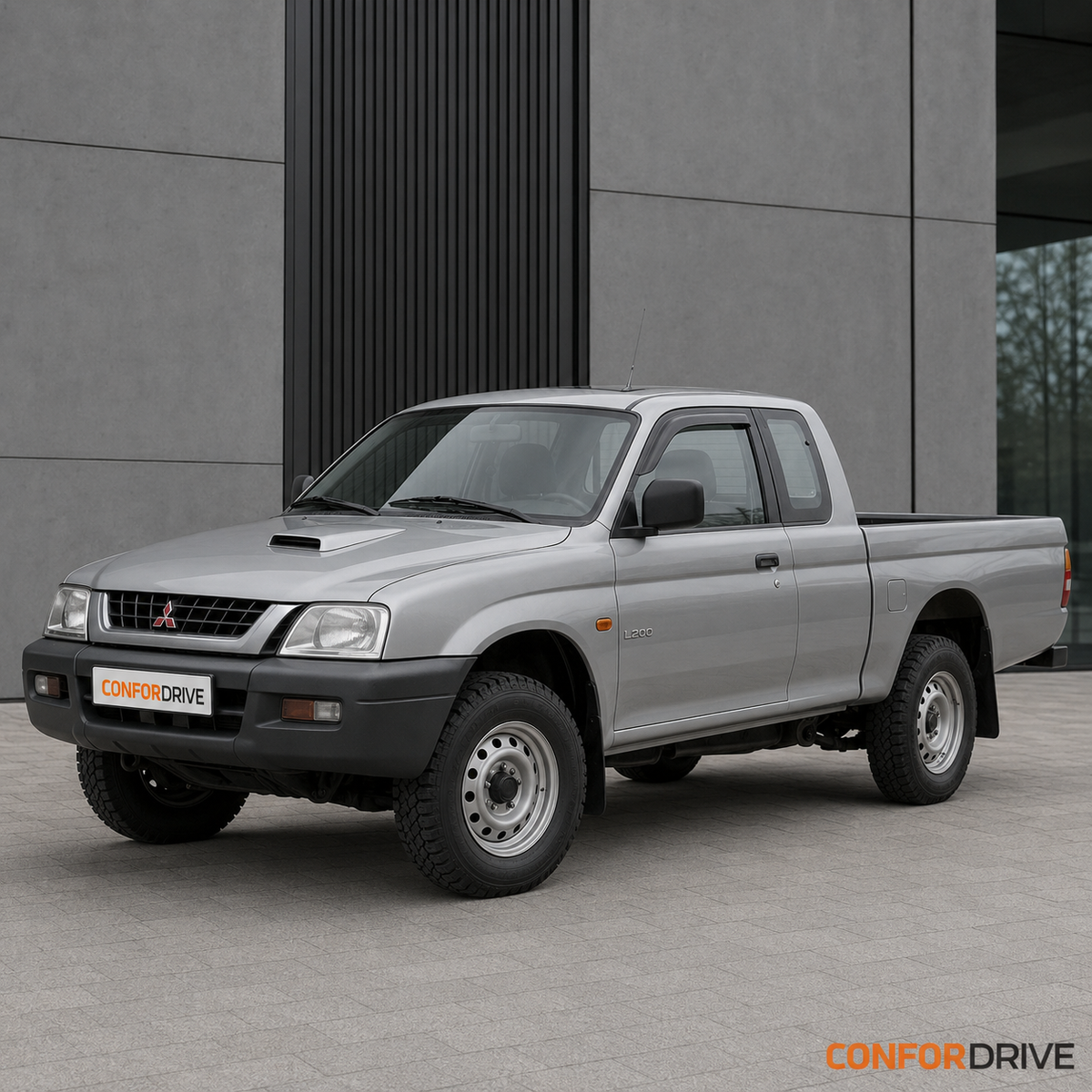 Mitsubishi L200 Club Cab K74 1996-2005 2 portas com chuventos dianteiros CONFORDRIVE