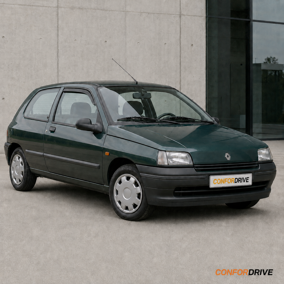 Renault Clio I 1991-1998 de 3 portas com chuventos interiores dianteiros CONFORDRIVE