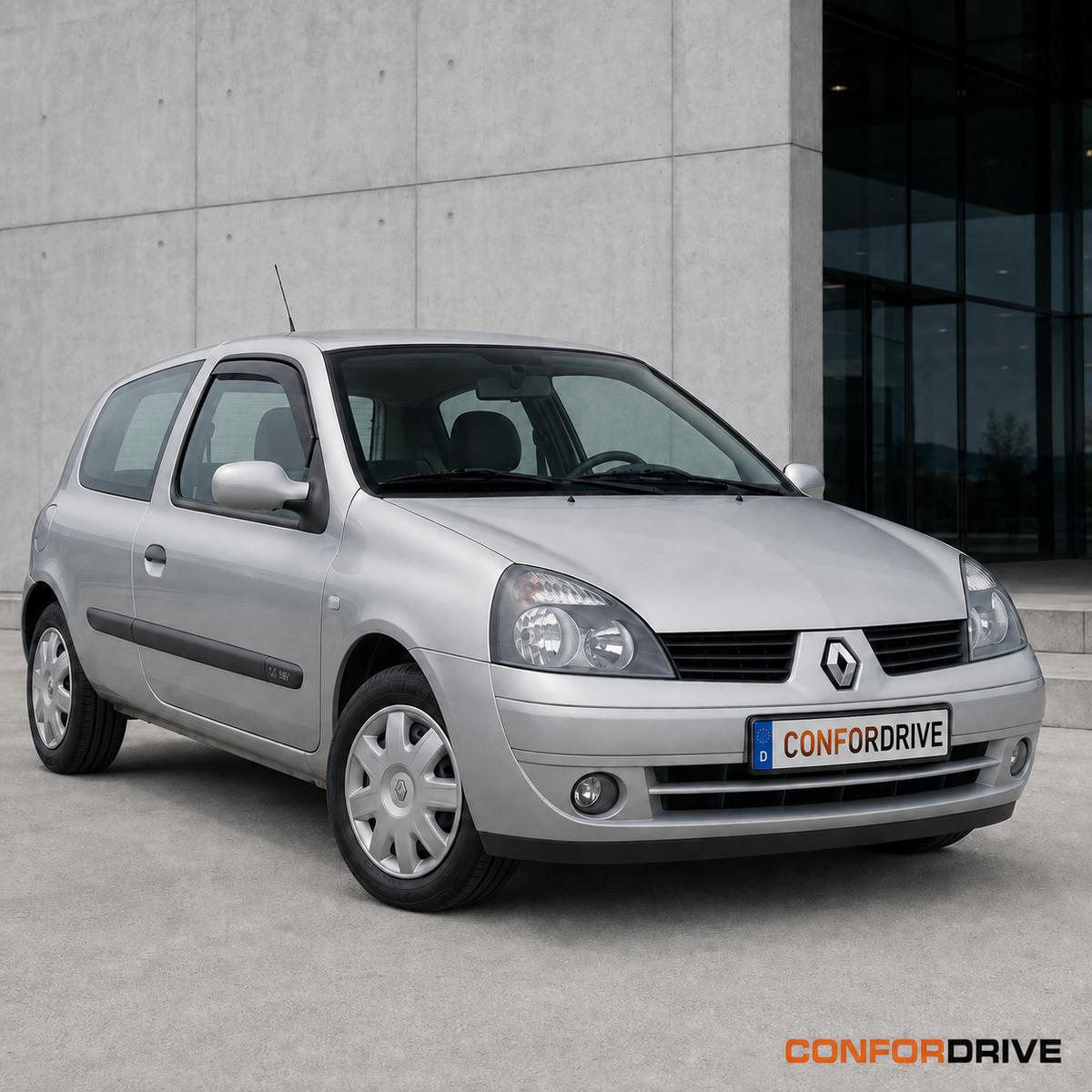 Renault Clio II e Clio Campus 1998-2005 de 3 portas com chuventos interiores dianteiros CONFORDRIVE