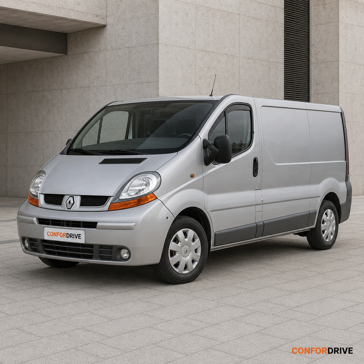 Renault Trafic II 2001-2014 versão comercial com chuventos interiores nas portas da frente CONFORDRIVE