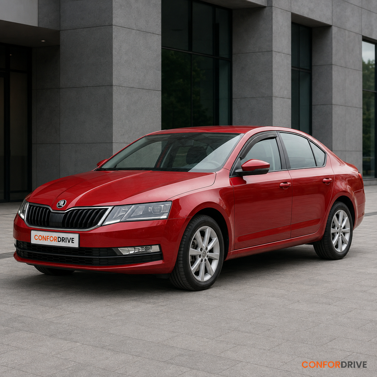 SKODA Octavia III Sedan 2013-2020 com chuventos dianteiros CONFORDRIVE
