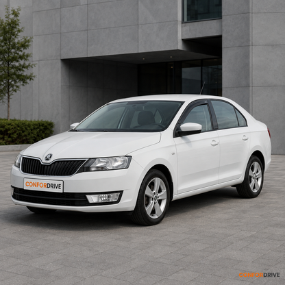 SKODA Rapid Sedan 2012-2019 com chuventos dianteiros CONFORDRIVE