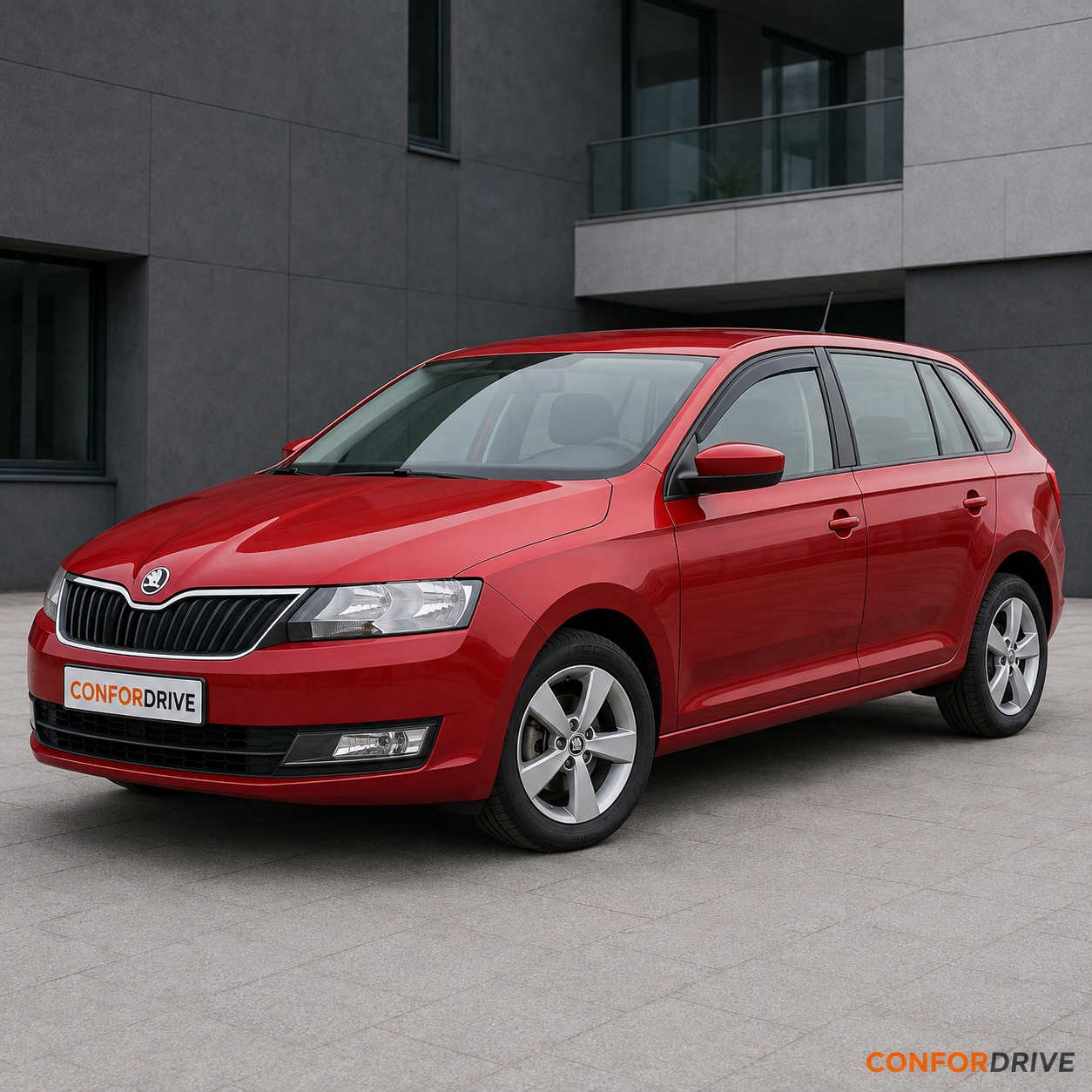 SKODA Rapid Spaceback 2012-2019 com chuventos dianteiros CONFORDRIVE