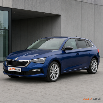 SKODA Scala 2019 em diante com chuventos traseiros CONFORDRIVE