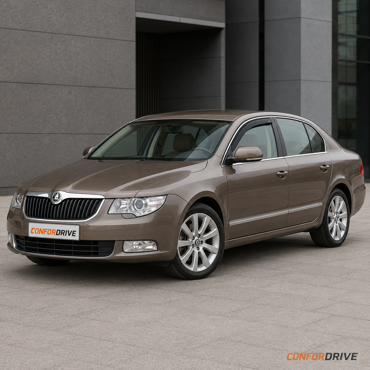 SKODA Superb II 2008-2015 com chuventos dianteiros CONFORDRIVE