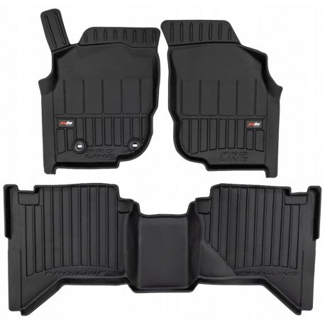 Tapetes de borracha 3D Toyota Hilux Cabina dupla 2012–2017