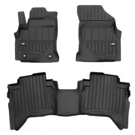 Tapetes de borracha 3D Toyota Hilux Cabina única 2018–atualidade