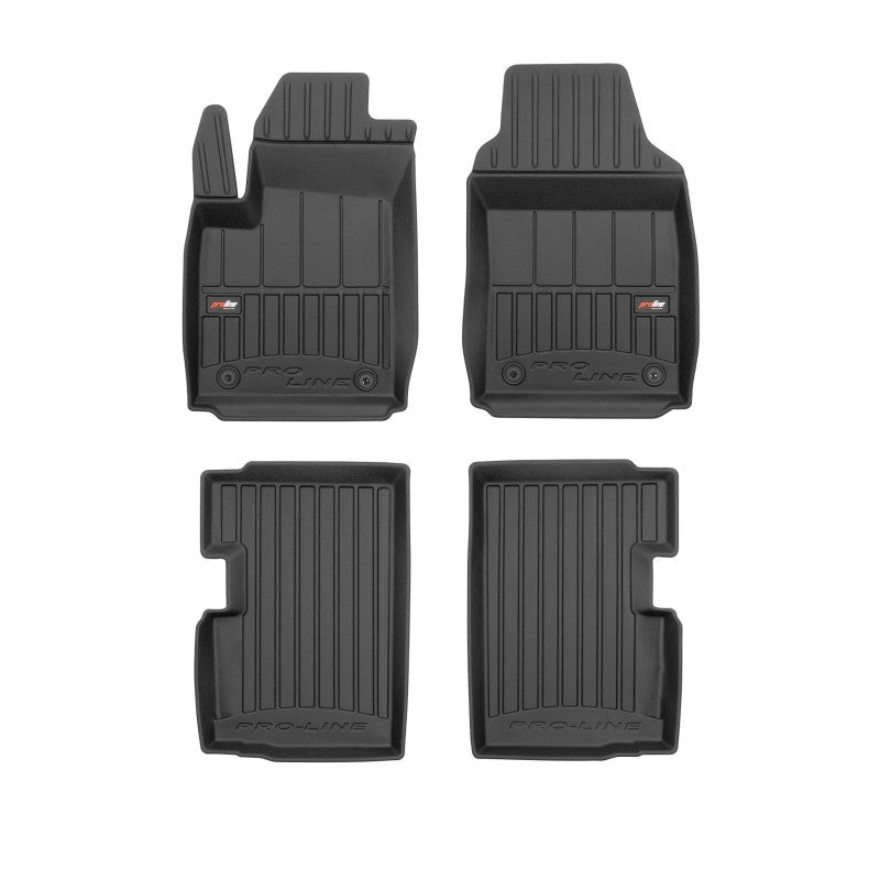 Tapetes de borracha Premium 3D Fiat 500 Hatch 2007–presente (exceto Hybrid)