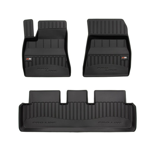 Tapetes de borracha Premium 3D Tesla Model 3 2019–2023, sem bomba de calor