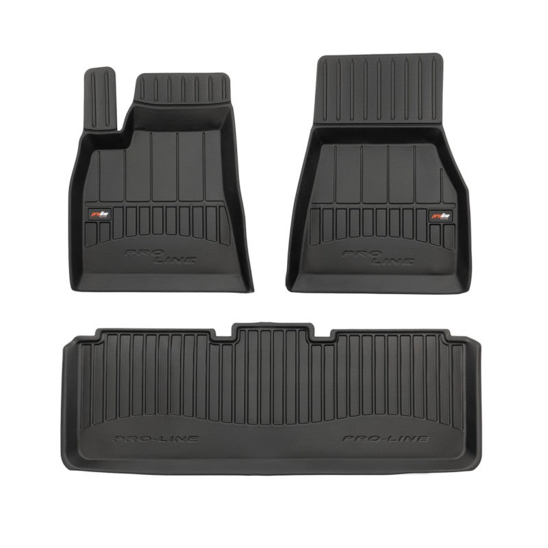 Tapetes de borracha Premium 3D Tesla Model S 2012–2018
