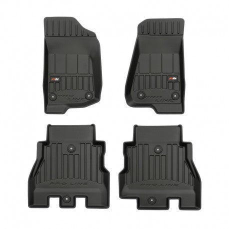 Tapetes de borracha 3D Jeep Wrangler 5 portas 2018–atualidade