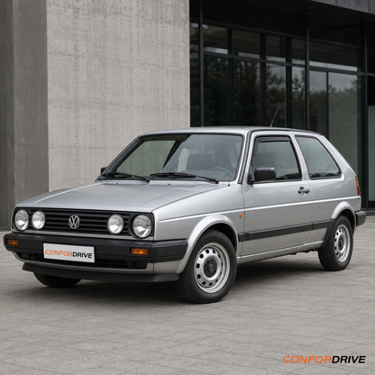 Volkswagen Golf II 3 portas referência 24018 com chuventos interiores CONFORDRIVE