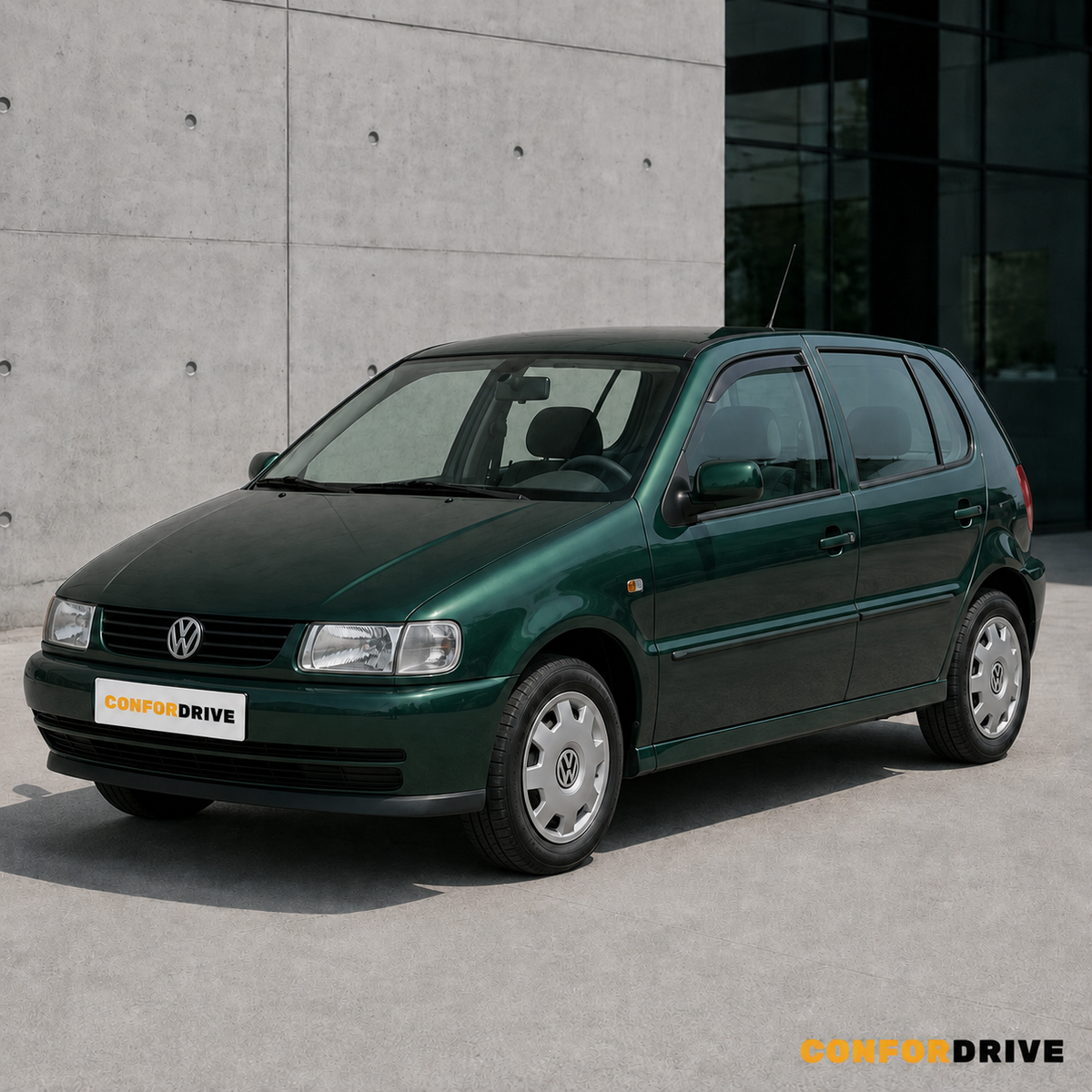 Volkswagen Polo III Hatch 1994-2001 com chuventos interiores CONFORDRIVE