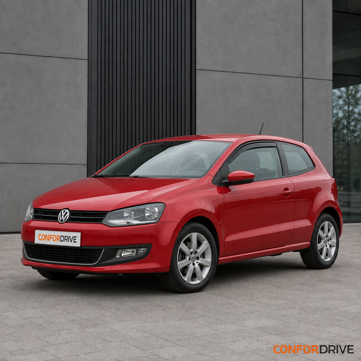 Volkswagen Polo V 2009-2017 de 3 portas com chuventos dianteiros CONFORDRIVE