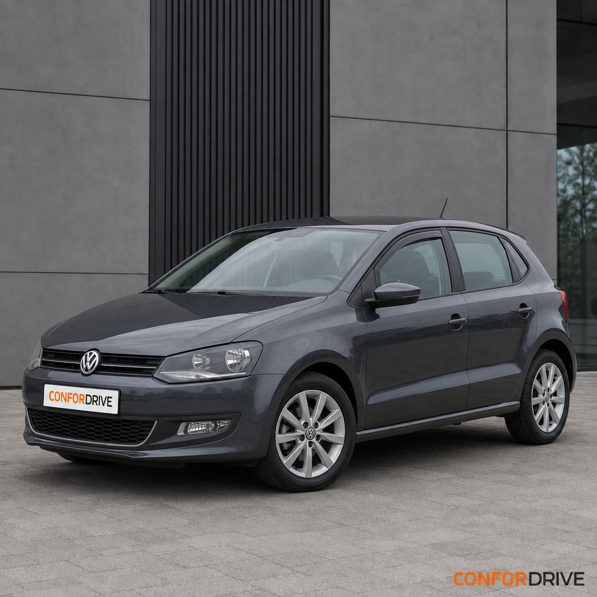 Volkswagen Polo V 2009-2017 de 5 portas com chuventos dianteiros CONFORDRIVE
